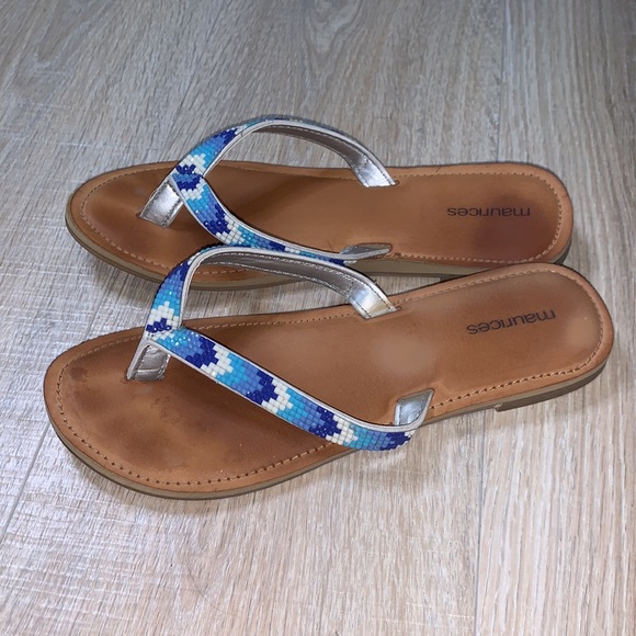 Maurices blue beaded flip flops - Picture 3 of 4